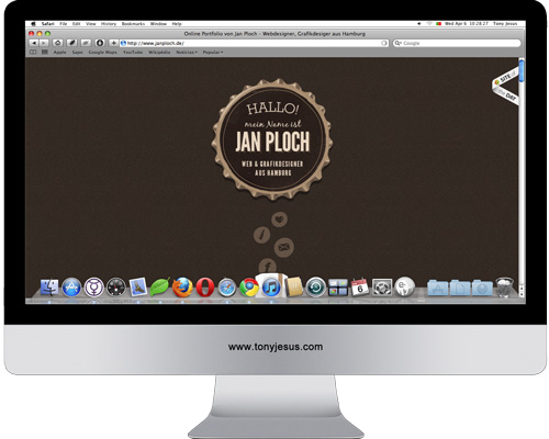 Screenshot of Jan Ploch’s Online Portfolio