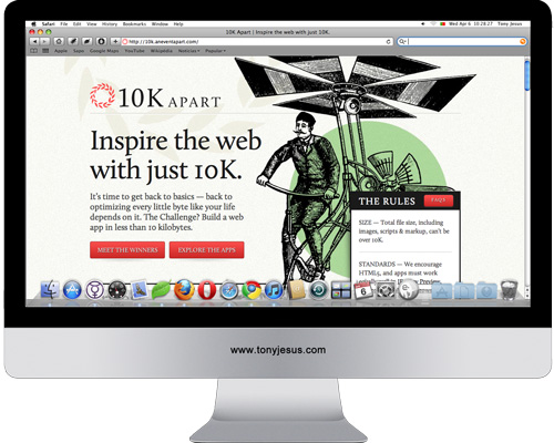 Screenshot of 10k apart contest website