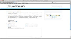 Screenshot of CSS Compressor