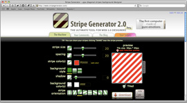 Screenshot of Stripe Generator