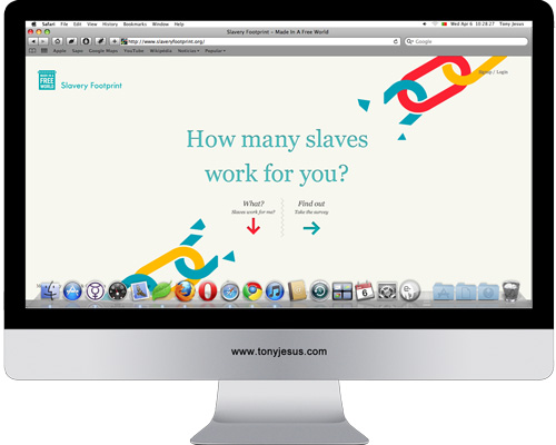 Screenshot of Slavery Footprint